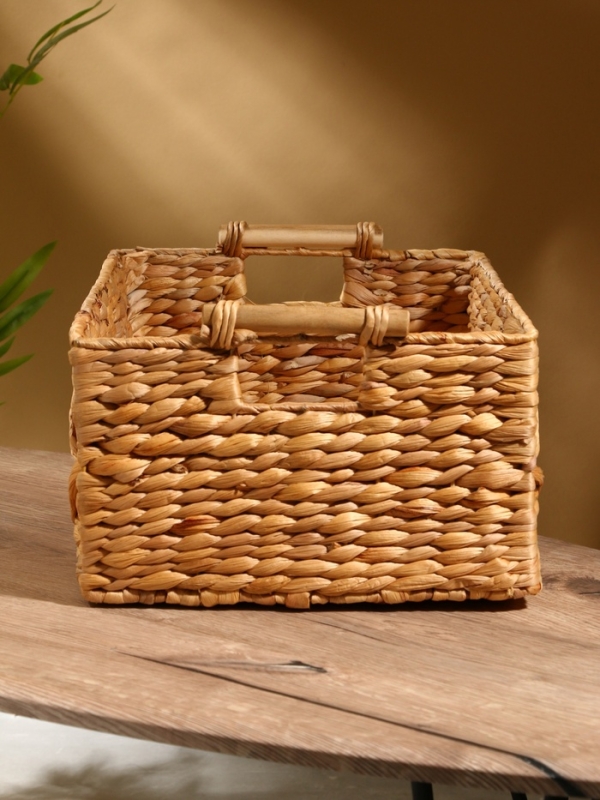 Корзина плетеная 45x30x20 см, водный гиацинт