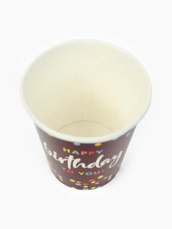 Стакан одноразовый бумажный «Happy Birthday» , конфетти 250 мл