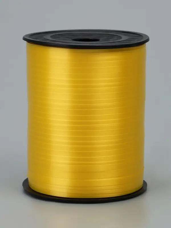 Лента для декора, подарков и шаров, жёлтый, 0.5 см &times; 500 ярдов