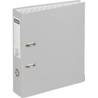 Папка-регистратор 75мм Attache А4, серая, тиснение кожа, метал. угол