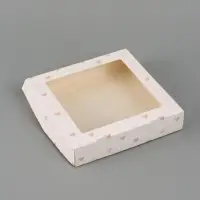 Коробка подарочная складная &laquo;Сердце&raquo;, 20&times;20&times;4 см, с окном