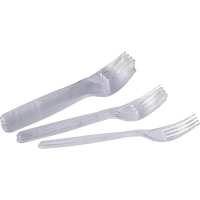 Вилка одноразовая 180мм прозрачная, ПС, 2000 шт/кор