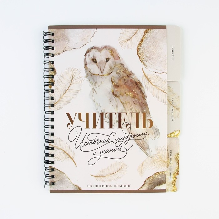 Планинг-ежедневник на спирали с разделителями «Учителю: Учитель источник мудрости и знаний», А5, 45 листов Планинг-ежедневник на спирали с разделителями «Учителю: Учитель источник мудрости и знаний», А5, 45 листов