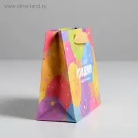 Пакет подарочный крафтовый, упаковка, &laquo;С Днём Рождения!&raquo;, S 15 х 12 х 5.5 см