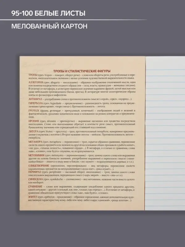Тетрадь предметная 48 листов в линейку Calligrata, «Литература», обложка мелованный картон Тетрадь предметная 48 листов в линейку Calligrata, «Литература», обложка мелованный картон
