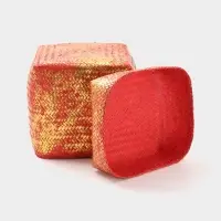 Корзинка плетёная &laquo;Голден&raquo;, 25&times;25&times;30 см, розовая