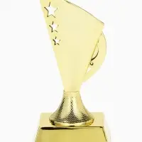 Кубок, наградная фигура &laquo;Звёзды&raquo;, с красными вставками, 15&times;7&times;5.8 см