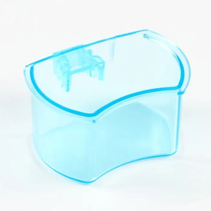 Миска для птиц с креплением к прутьям 5х3,5 см, синяя Миска для птиц с креплением к прутьям 5х3,5 см, синяя