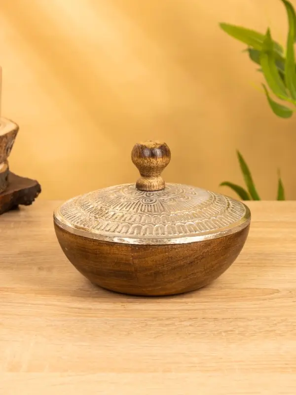 Сахарница Сахарница "Алюм" 15х15х11 см, алюминий, дерево