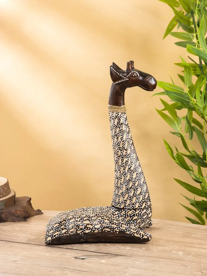 Сувенир "Жираф" дерево 25х13х40 см, бежево-коричневый Сувенир "Жираф" дерево 25х13х40 см, бежево-коричневый