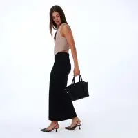 Сумка женская мессенджер на магните, 35&times;15&times;23 см, чёрная