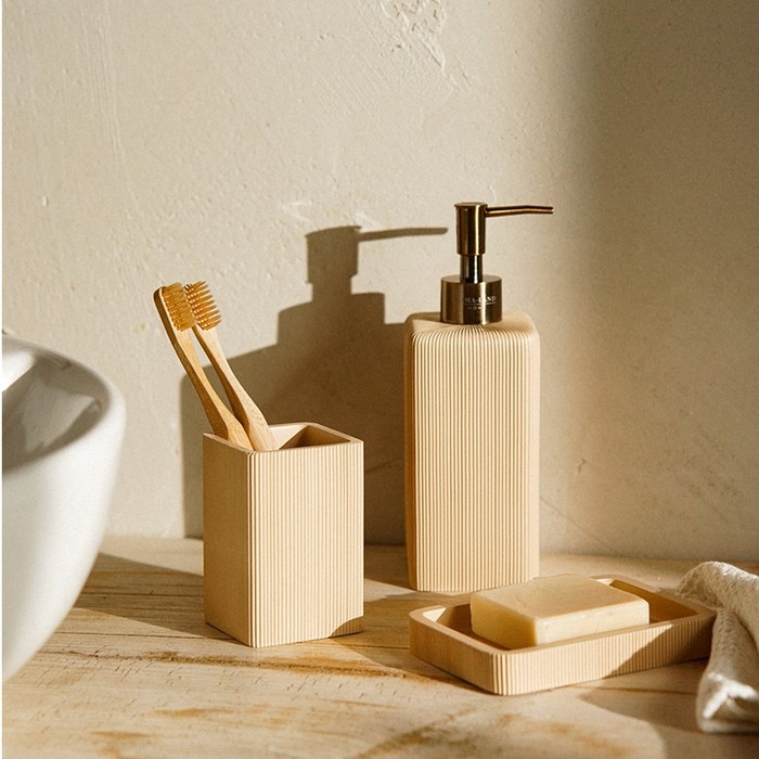 Набор для ванной SL Home, 3 предмета: дозатор, мыльница, стакан Набор для ванной SL Home, 3 предмета: дозатор, мыльница, стакан