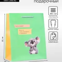Пакет подарочный ламинированный &laquo;Кого я вижу?&raquo; 18&times;22.3&times;10 см