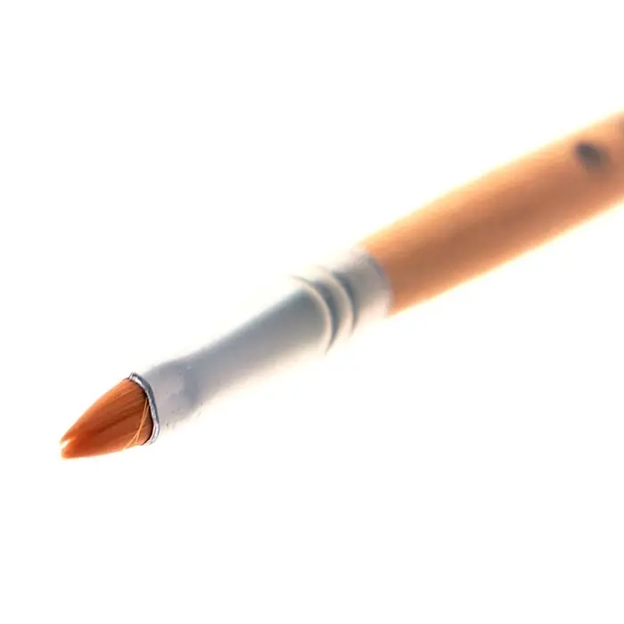 Кисть для рисования, нейлон, № 3, плоская, деревянная ручка, международный размер