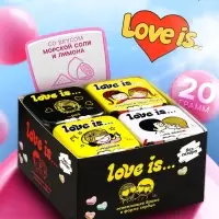 Освежающие конфеты Love is, в форме сердца, со вкусом морской соли и лимона, 20 г