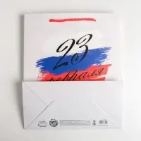 Пакет подарочный ламинированный, упаковка, &laquo;С 23 февраля&raquo;, ML 23&times;27&times;11.5 см