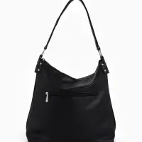 Сумка - мешок женская TEXTURA, на молнии, 32&times;11&times;32 см, чёрная