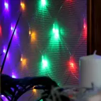 Гирлянда &laquo;Сеть&raquo; 1.6&times;1.6 м, IP20, прозрачная нить, 144 LED, 8 режимов, 220 В, свечение мульти,