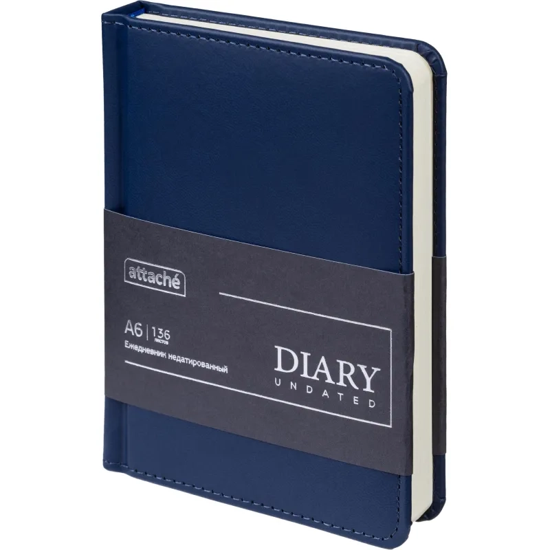 Ежедневник недатированный ATTACHE Classic А6, 136л, синий