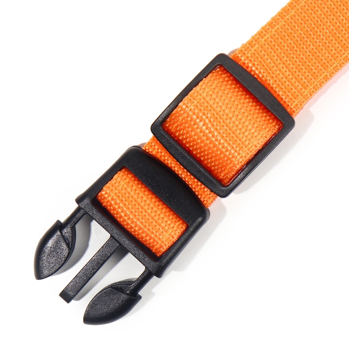 Ошейник с подсветкой размер М, ОШ 40-48 х 2,5 см, 3 режима свечения оранжевый Ошейник с подсветкой размер М, ОШ 40-48 х 2,5 см, 3 режима свечения оранжевый