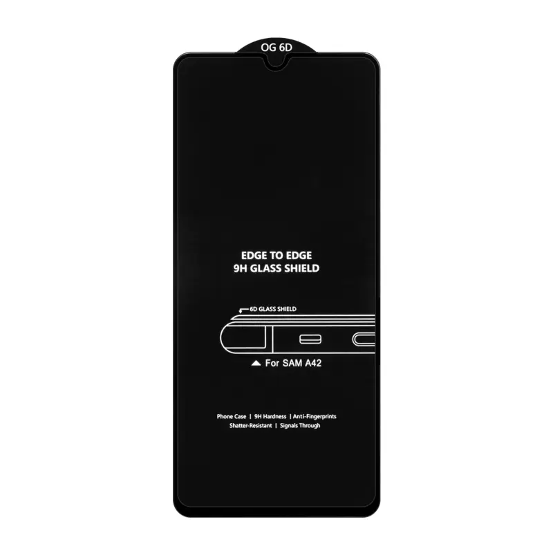 Защитное стекло Samsung A42 6D без упаковки