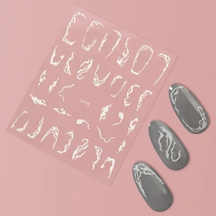 Наклейки для ногтей «Вуаль», белые Наклейки для ногтей «Вуаль», белые