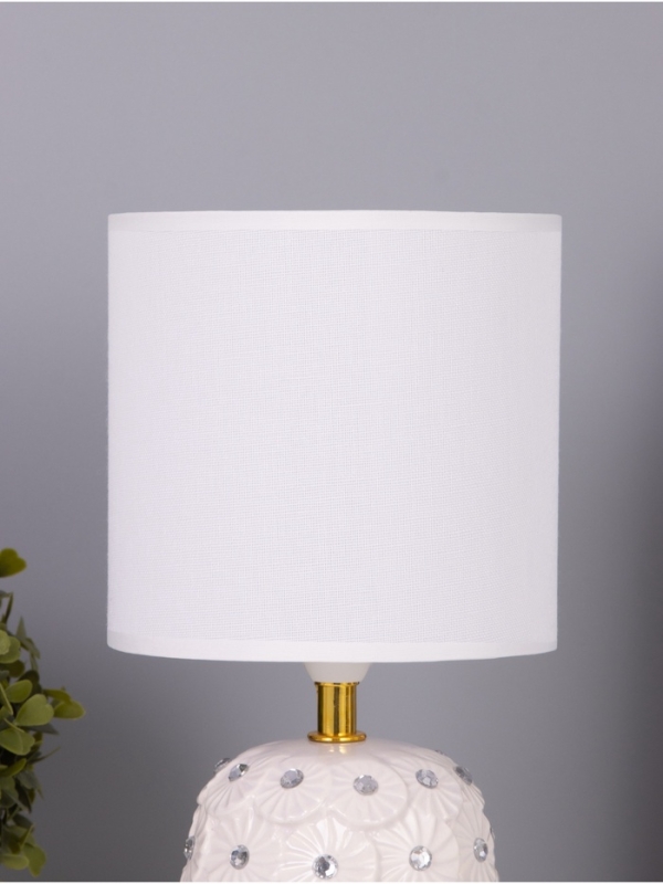 Лампа настольная Лампа настольная "Букет" 1х40Вт Е14 белый 14,5х14,5х30см МОДЕЛЬ: