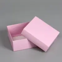 Коробка складная, крышка-дно, розовая, 12 х 12 х 5 см