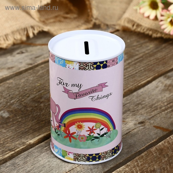 Копилка металл банка Копилка металл банка "Мультяшные зверята" МИКС 12х8х8 см