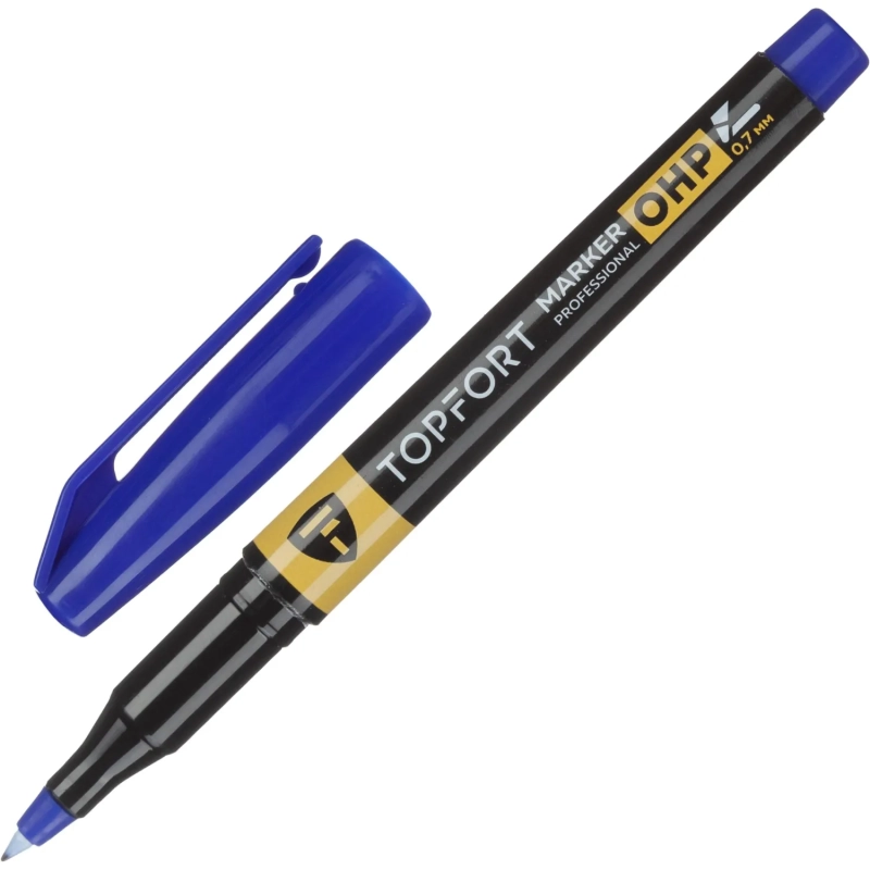 Маркер для глянц.поверх. Topfort OHP 0,7 мм синий