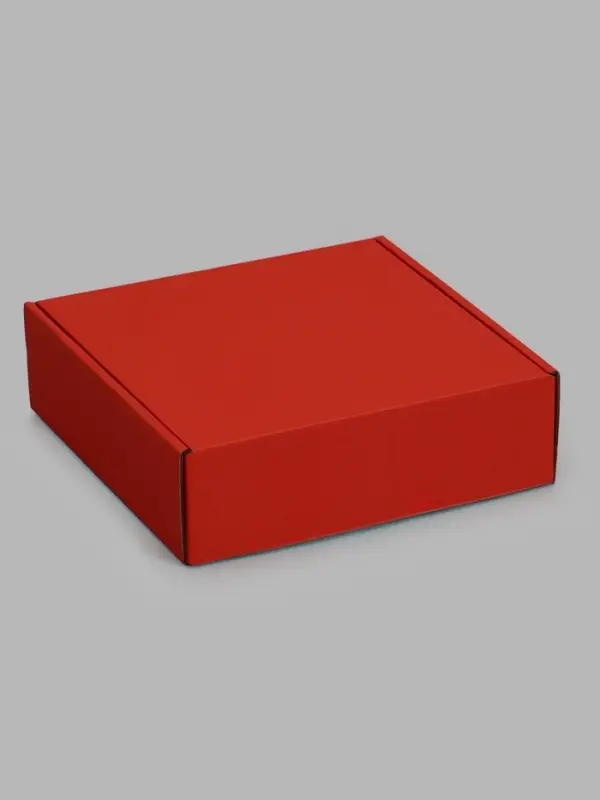 Коробка самосборная, красная, 24 х 24 х 7,5 см