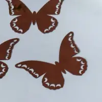 Наклейка интерьерная зеркальная "Бабочка ажурная" набор 3 шт шоколад 11х7,5 см Наклейка интерьерная зеркальная "Бабочка ажурная" набор 3 шт шоколад 11х7,5 см
