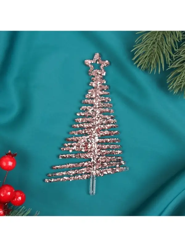 Ёлочная игрушка &laquo;Зимнее волшебство. Ёлочка сияние звезда&raquo;, 14&times;8 см, розовый