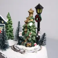 Светодиодная фигура &laquo;Новогодний город&raquo; 19&times;17&times;13 см, полистоун, от батареек ААх3, USB, свечение тёплое белое