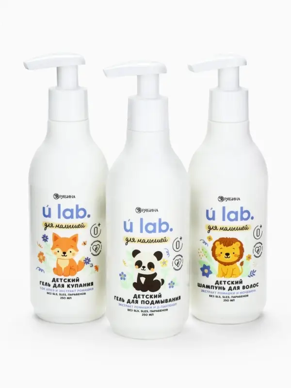 Детский гель для подмывания &laquo;Зверята&raquo;, с экстрактом ромашки, 250 мл, ULAB