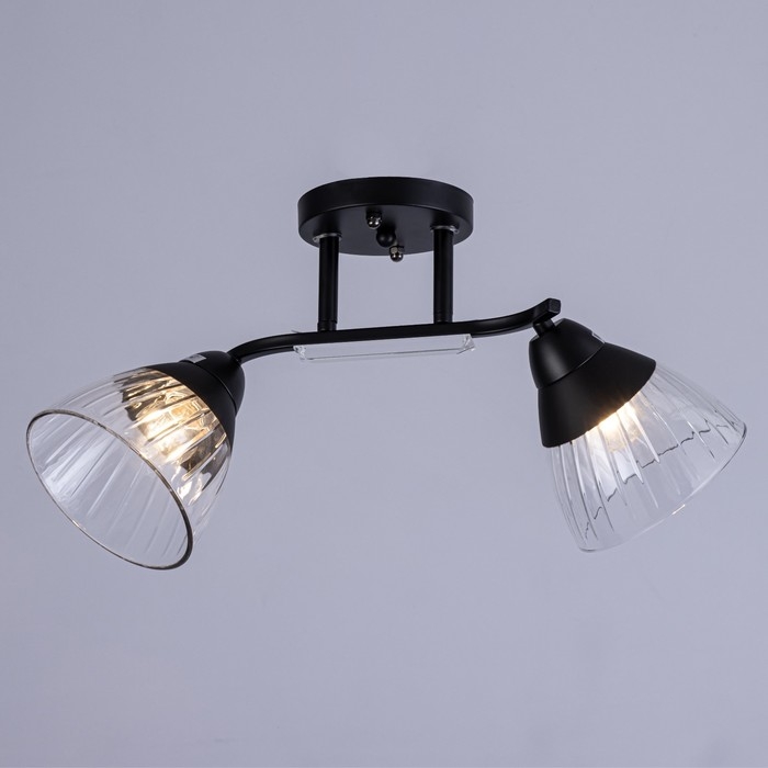 Люстра потолочная Люстра потолочная "Аррон" E27 2х40Вт черный 46х19х24см
