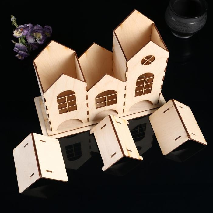 Заготовка для декупажа Заготовка для декупажа "Чайный домик низкий" 3 секции разной высоты 31х 13 х 25 см