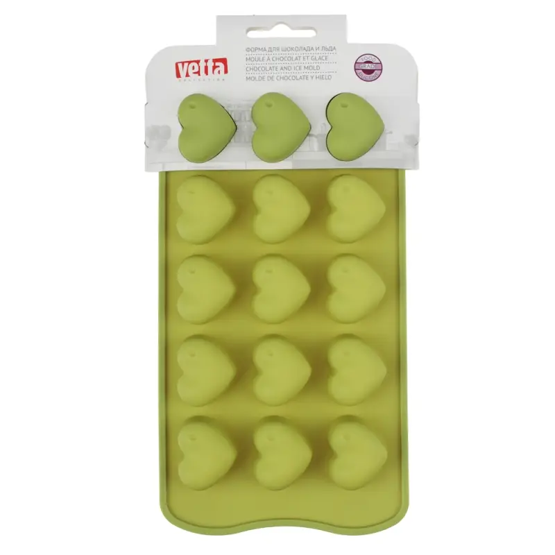VETTA Форма силиконовая для шоколада и льда 15 ячеек, 21x10x1,6см "Конфета", 3 цвета
