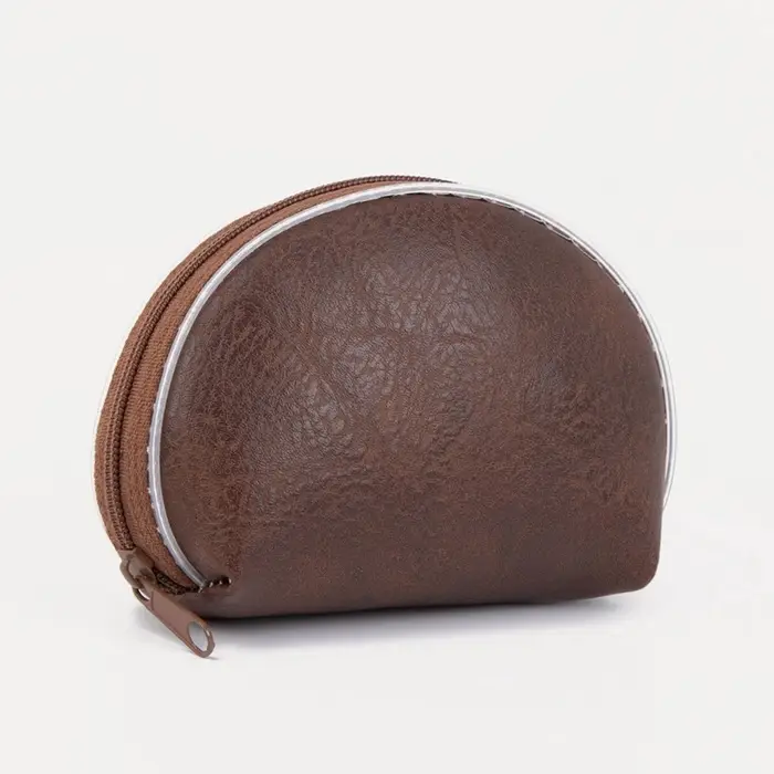 Кошелёк-монетница на молнии, 11&times;3&times;9 см, однотонный, МИКС