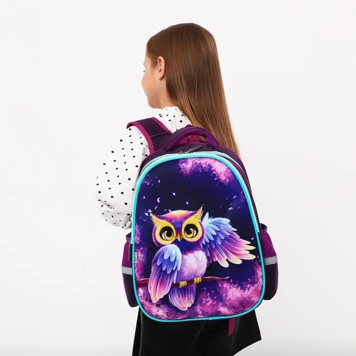 Рюкзак каркасный школьный, 39 х 30 х 14 см, Calligrata Рюкзак каркасный школьный, 39 х 30 х 14 см, Calligrata "Сова"
