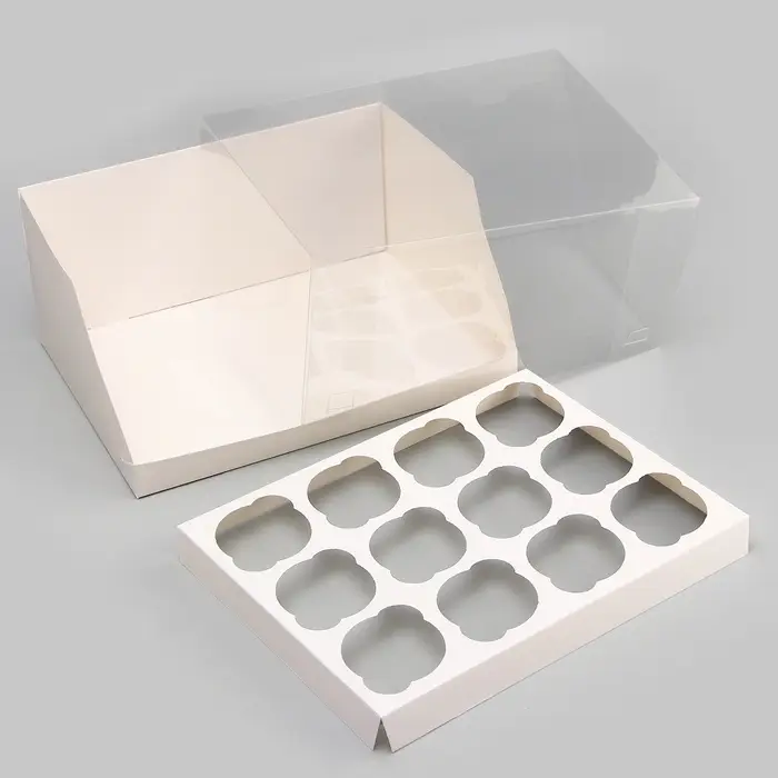 Коробка для 12 капкейков белая, 31&times;24&times;14 см