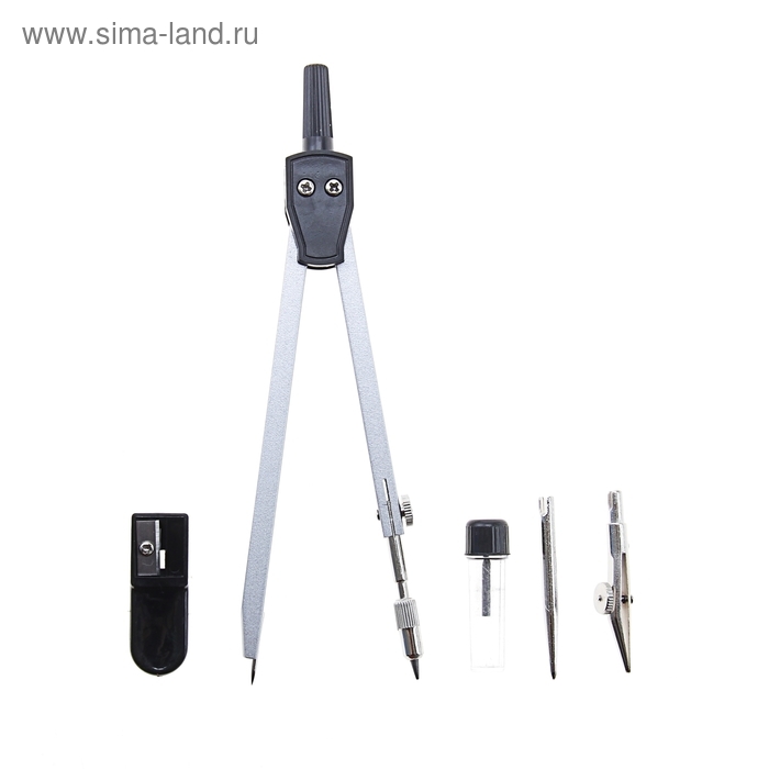 Набор чертёжный 5 предметов, в пластиковом пенале Набор чертёжный 5 предметов, в пластиковом пенале