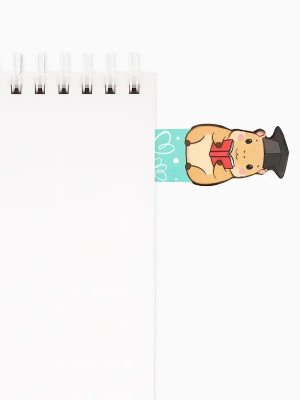 Закладки для книг, картонные, 5 шт., фигурные «Капибара»