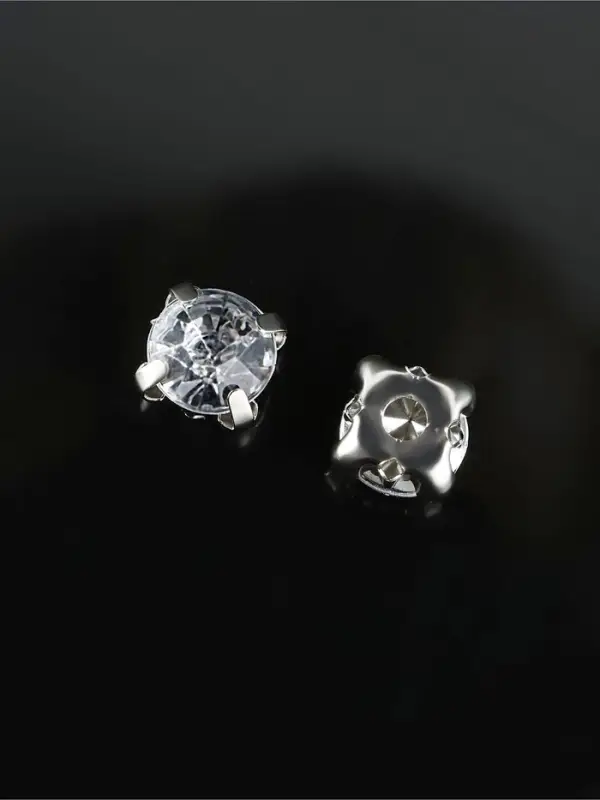 Стразы пришивные &laquo;Шатон&raquo;, круглые, в цапах, d=6 мм, 100 шт., белые