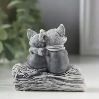 Фигурка &laquo;Лисы влюбленная парочка&raquo;, мраморная крошка, 6.5 см