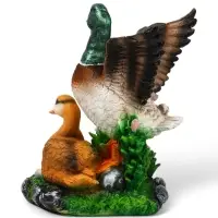 Садовая фигура из полистоуна &laquo;Утка с селезнем&raquo;, 24&times;17&times;35 см