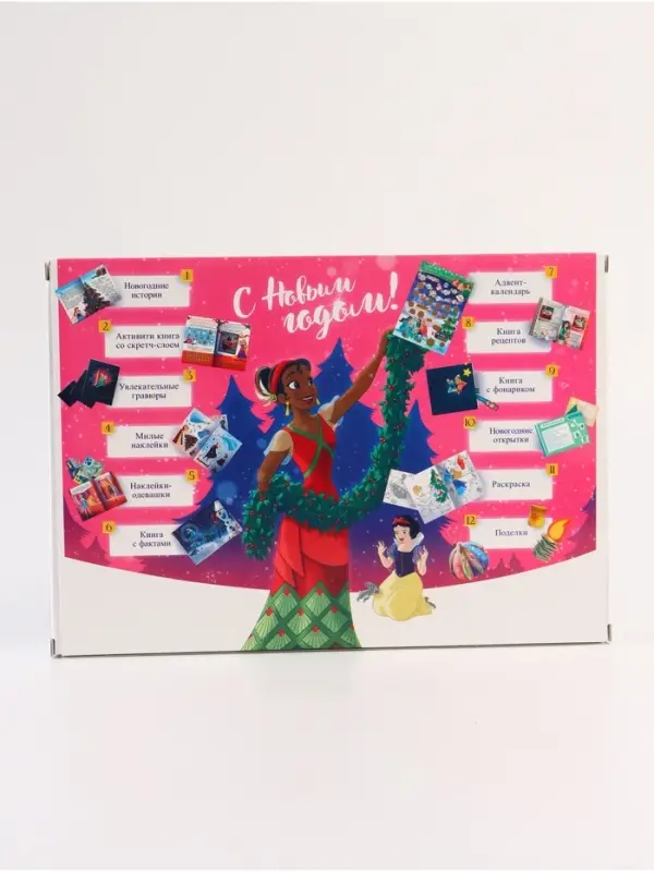 Подарочный набор в коробке Подарочный набор в коробке "Новогодний бал принцесс", 12 книг, Disney