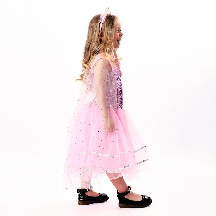 Карнавальный костюм  Карнавальный костюм "Красивая принцесса" рост 104-134 см, платье, накидка, ободок
