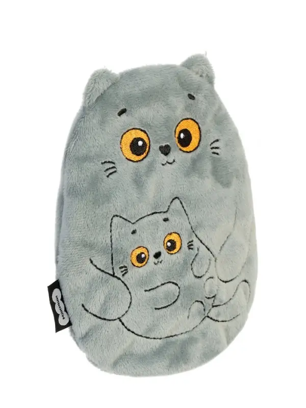 Мягкая игрушка - грелка &laquo;Кошка с котёнком&raquo;, с вишнёвыми косточками, 17 см