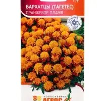 Семена цветов Бархатцы (тагетес) &laquo;Оранжевое пламя&raquo;, 0.3 г, &laquo;Агрос&raquo;